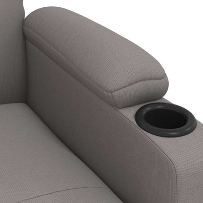 Masážní Křeslo Taupe Textil