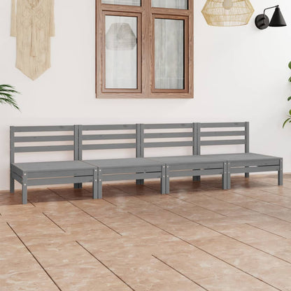 4Dílná Zahradní Sedací Souprava Medově Hnědá Masivní Borovice