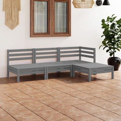 4Dílná Zahradní Sedací Souprava Masivní Borovice