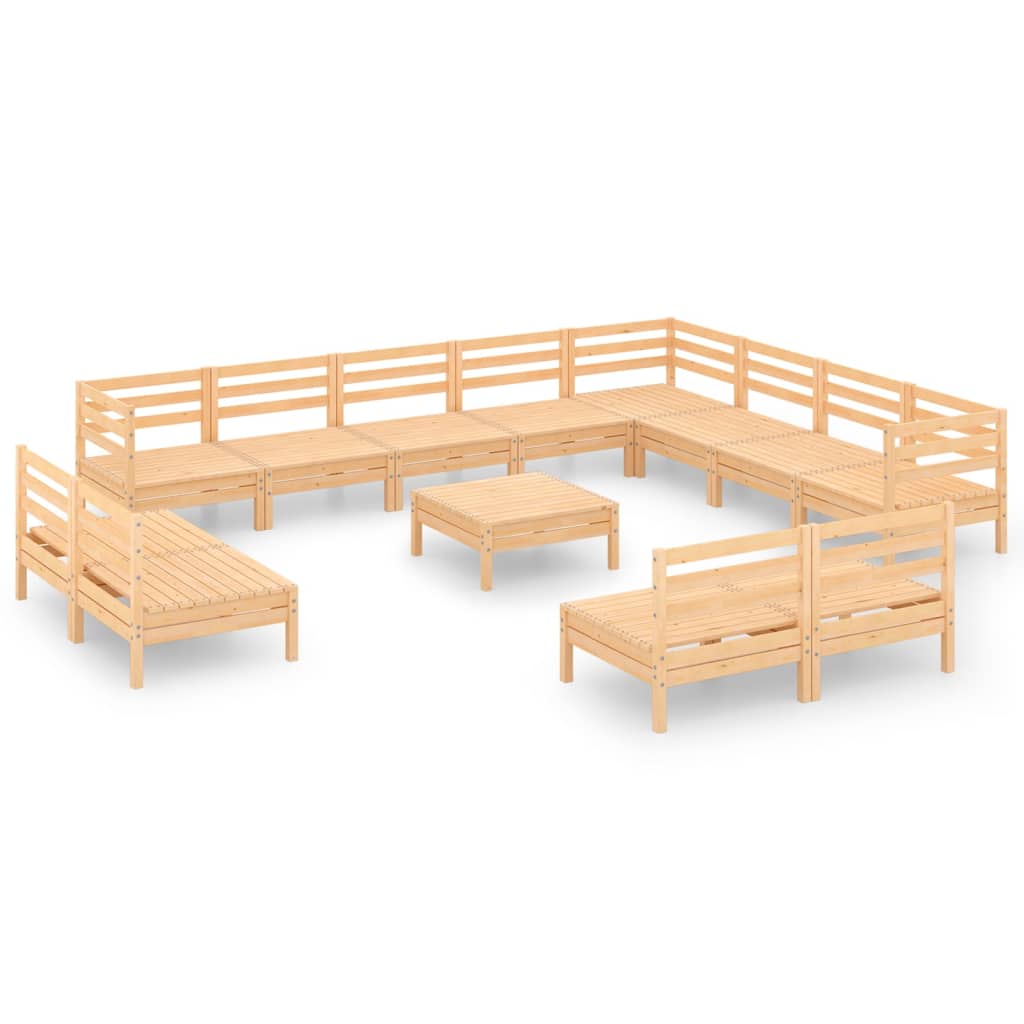 13Dílná Zahradní Sedací Souprava Masivní Borovice