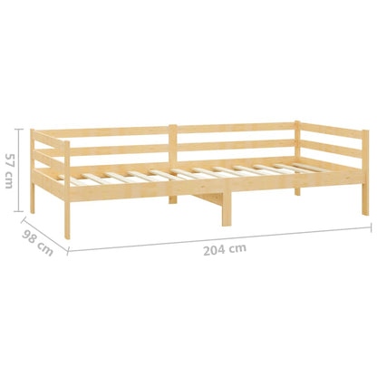 Válenda S Matrací 90 X 200 Cm Masivní Borové Dřevo
