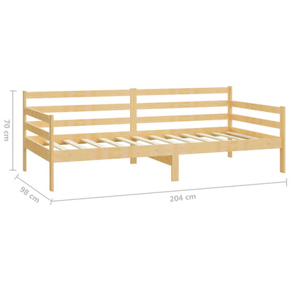 Válenda S Matrací 90 X 200 Cm Masivní Borové Dřevo