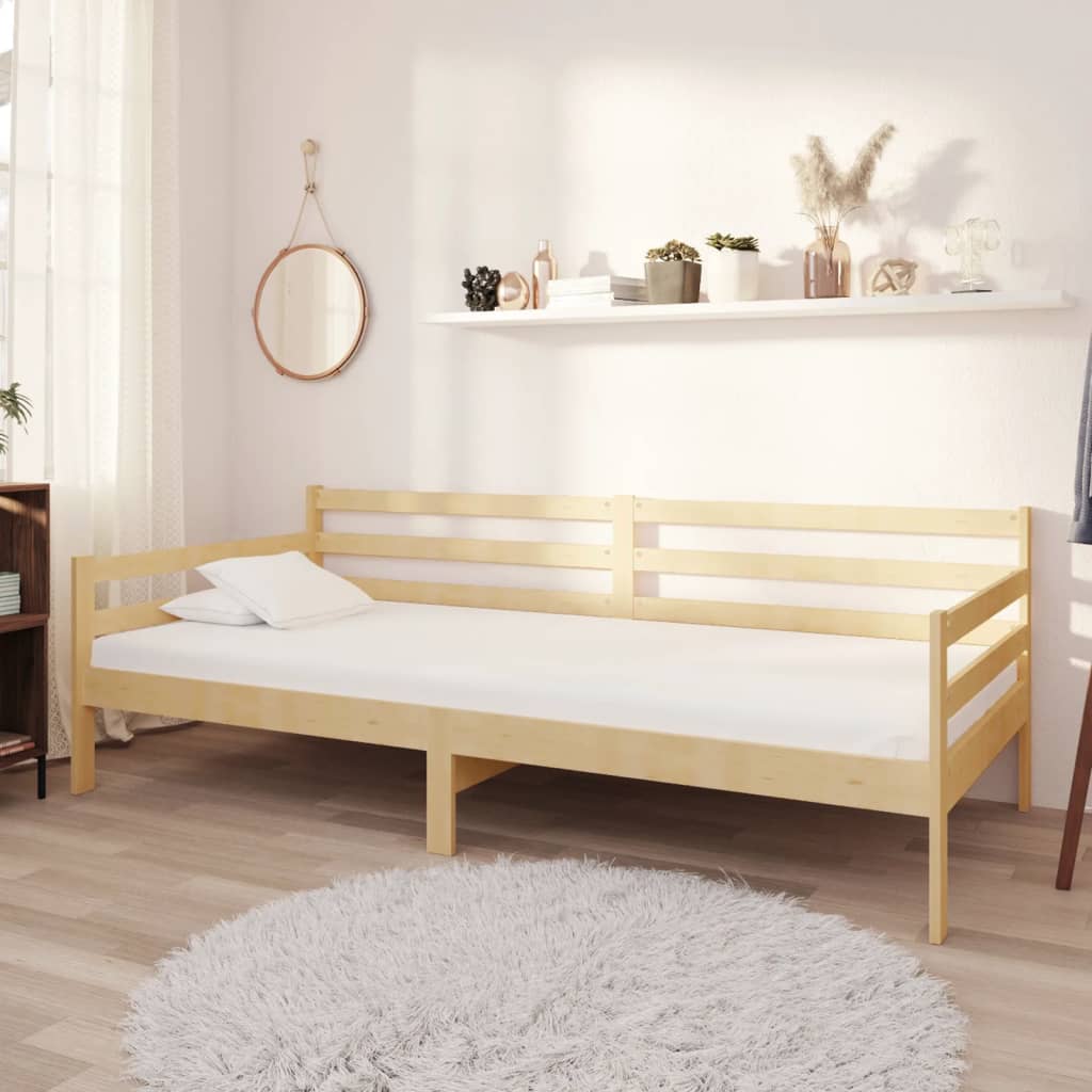 Válenda S Matrací 90 X 200 Cm Masivní Borové Dřevo