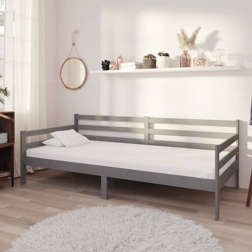 Denní Postel S Matrací 90 X 200 Cm Masivní Borové Dřevo