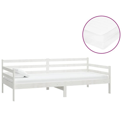 Válenda S Matrací 90 X 200 Cm Masivní Borové Dřevo
