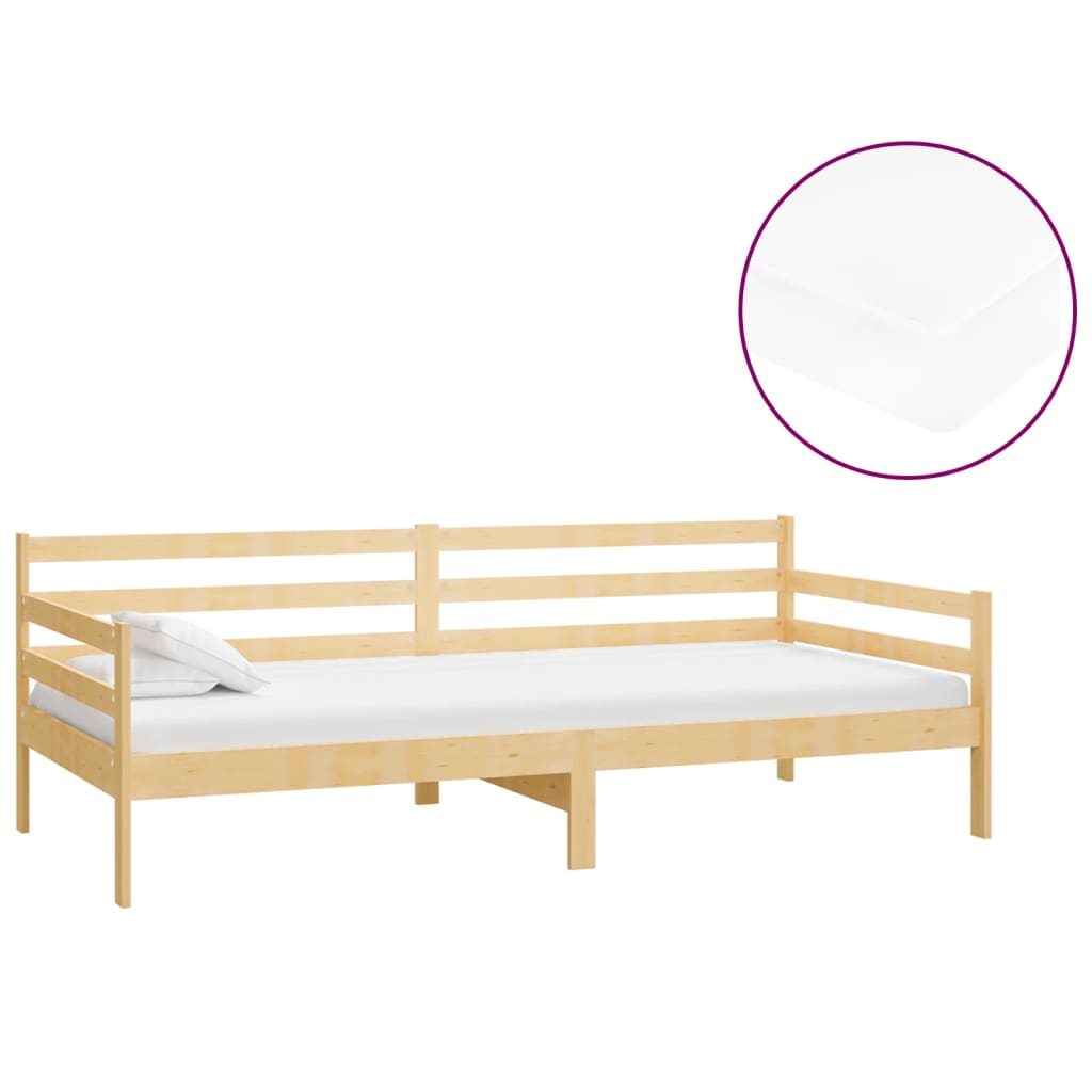 Válenda S Matrací 90 X 200 Cm Masivní Borové Dřevo