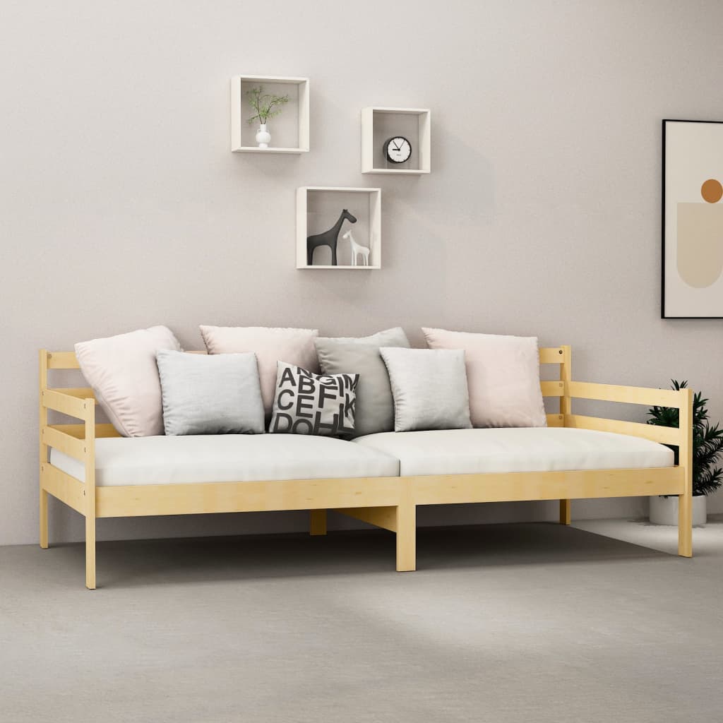 Válenda S Matrací 90 X 200 Cm Masivní Borové Dřevo