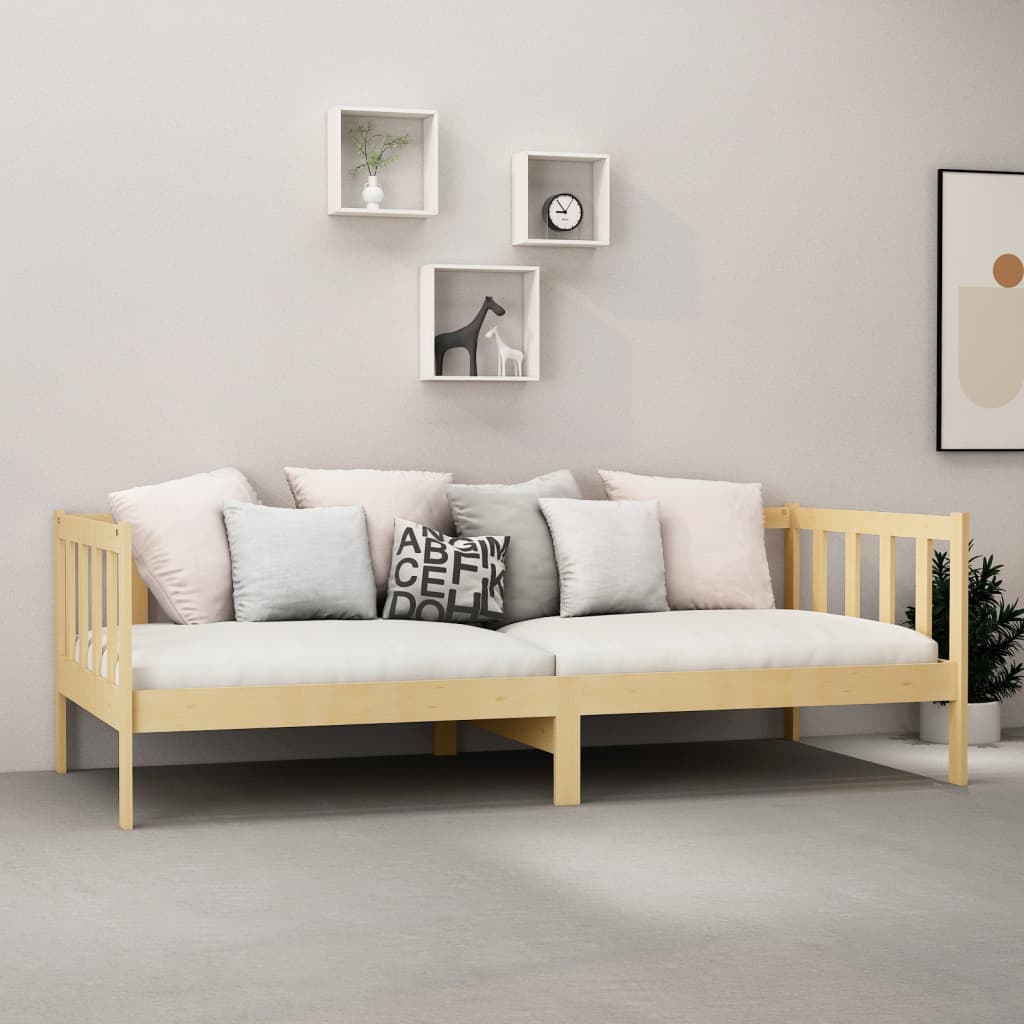 Válenda S Matrací 90 X 200 Cm Masivní Borové Dřevo