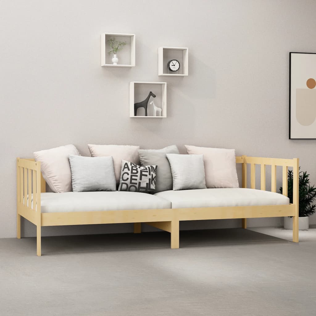 Válenda S Matrací 90 X 200 Cm Masivní Borové Dřevo
