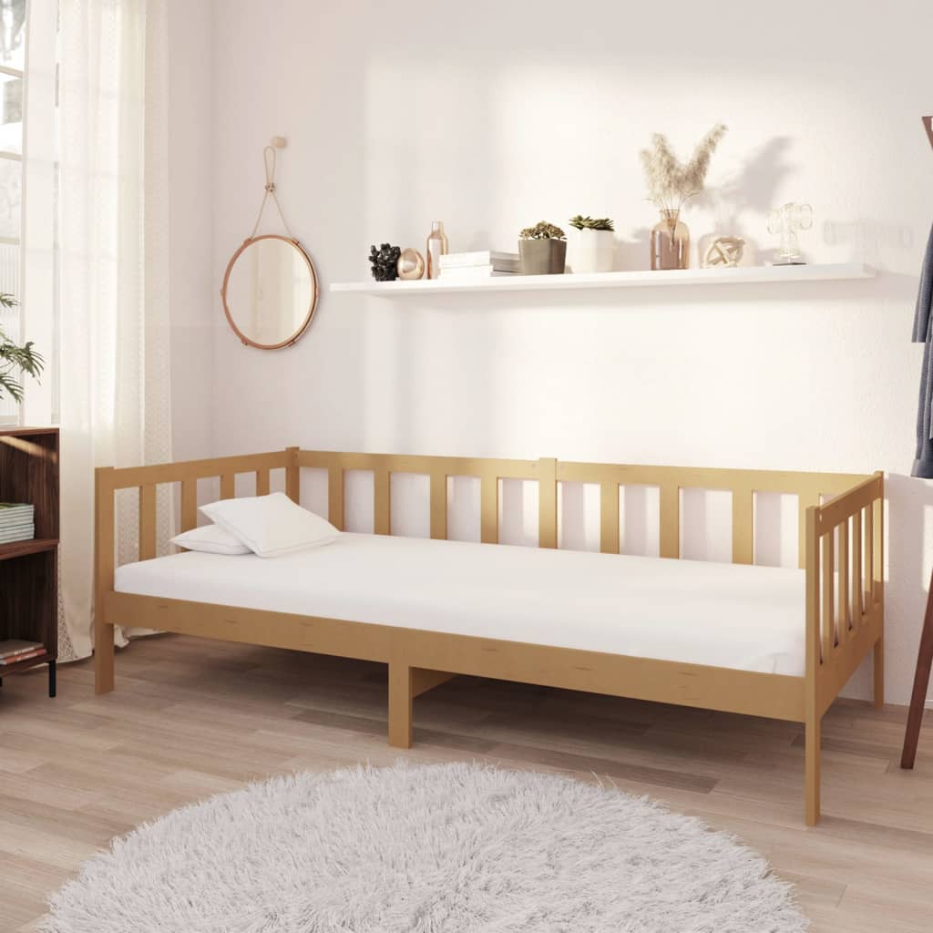 Válenda S Matrací 90 X 200 Cm Masivní Borové Dřevo