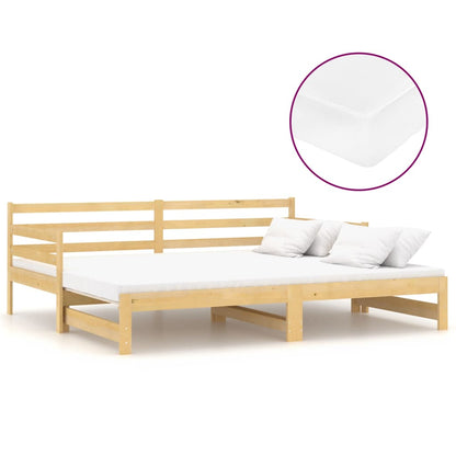 Výsuvná Válenda 2× (90 X 200 Cm) Masivní Borové Dřevo