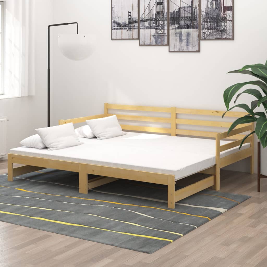 Výsuvná Válenda 2× (90 X 200 Cm) Masivní Borové Dřevo