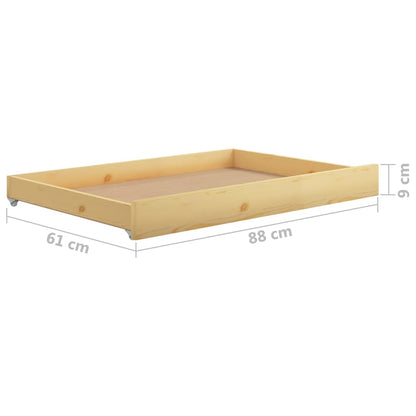 Válenda Se Zásuvkami 90 X 200 Cm Masivní Borové Dřevo