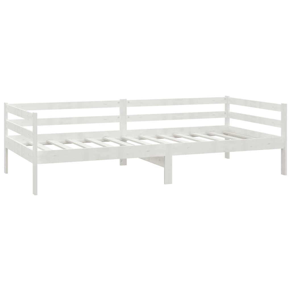 Válenda Se Zásuvkami 90 X 200 Cm Bílá Masivní Borové Dřevo
