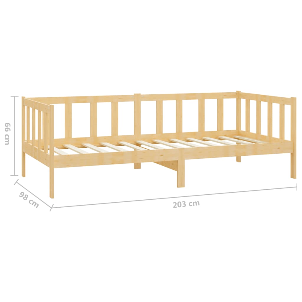 Válenda Se Zásuvkami 90 X 200 Cm Masivní Borové Dřevo
