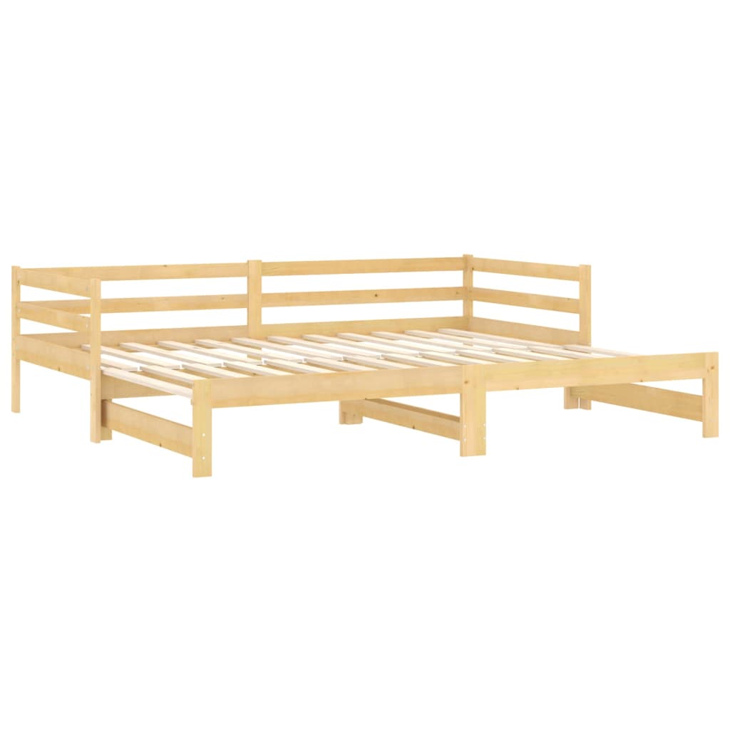 Výsuvná Válenda 2× (90 X 200 Cm) Masivní Borové Dřevo