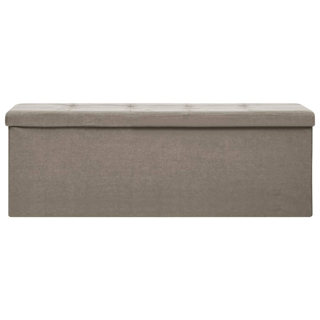 Skládací Úložná Lavice Taupe Umělý Len