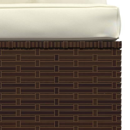 4Místná Pohovka S Poduškami Hnědá Polyratan
