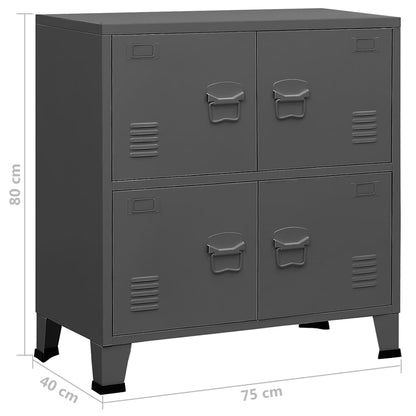 Industriální Úložná Skříň 75 X 40 X Ocel