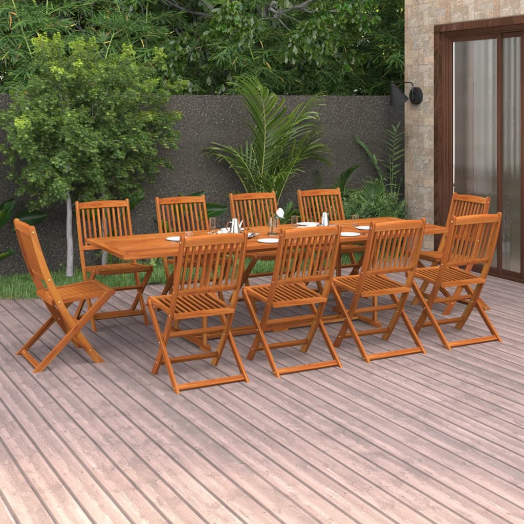 13Dílný Zahradní Jídelní Set 280X90X75Cm Masivní Akáciové Dřevo