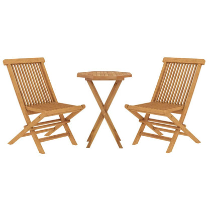 3Dílný Zahradní Jídelní Set Masivní Teakové Dřevo
