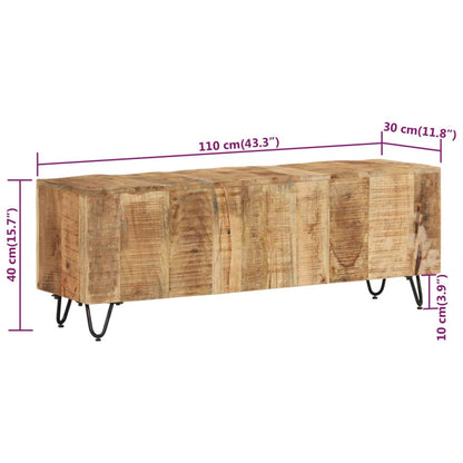 Tv Skříňka 110 X 30 X 40 Cm Masivní Mangovníkové Dřevo