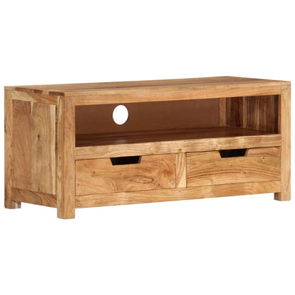 Tv Skříňka 88 X 35 X 40 Cm Masivní Akáciové Dřevo