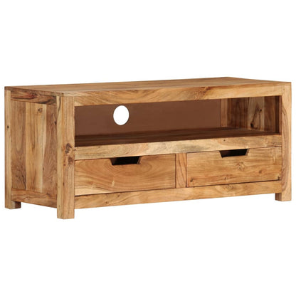 Tv Skříňka 88 X 35 X 40 Cm Masivní Akáciové Dřevo