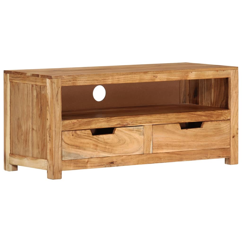 Tv Skříňka 88 X 35 X 40 Cm Masivní Akáciové Dřevo