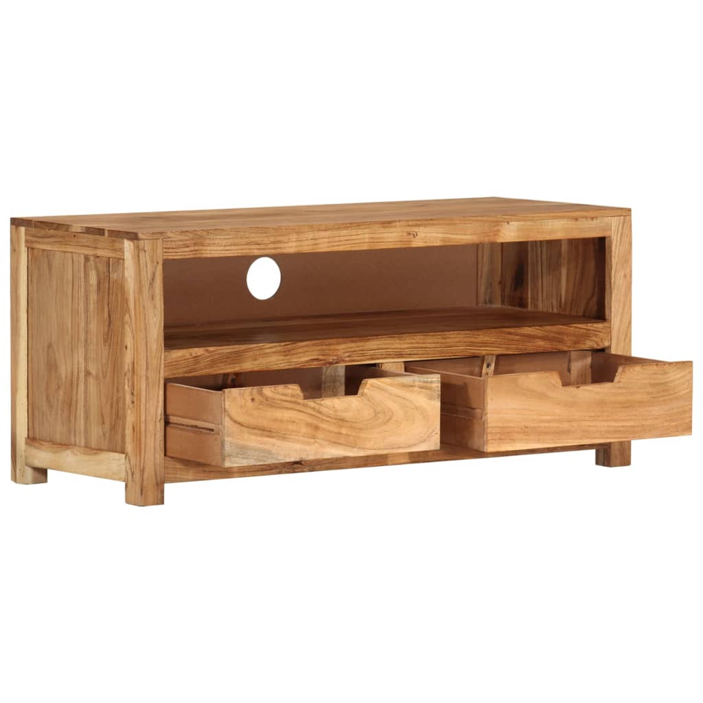 Tv Skříňka 88 X 35 X 40 Cm Masivní Akáciové Dřevo