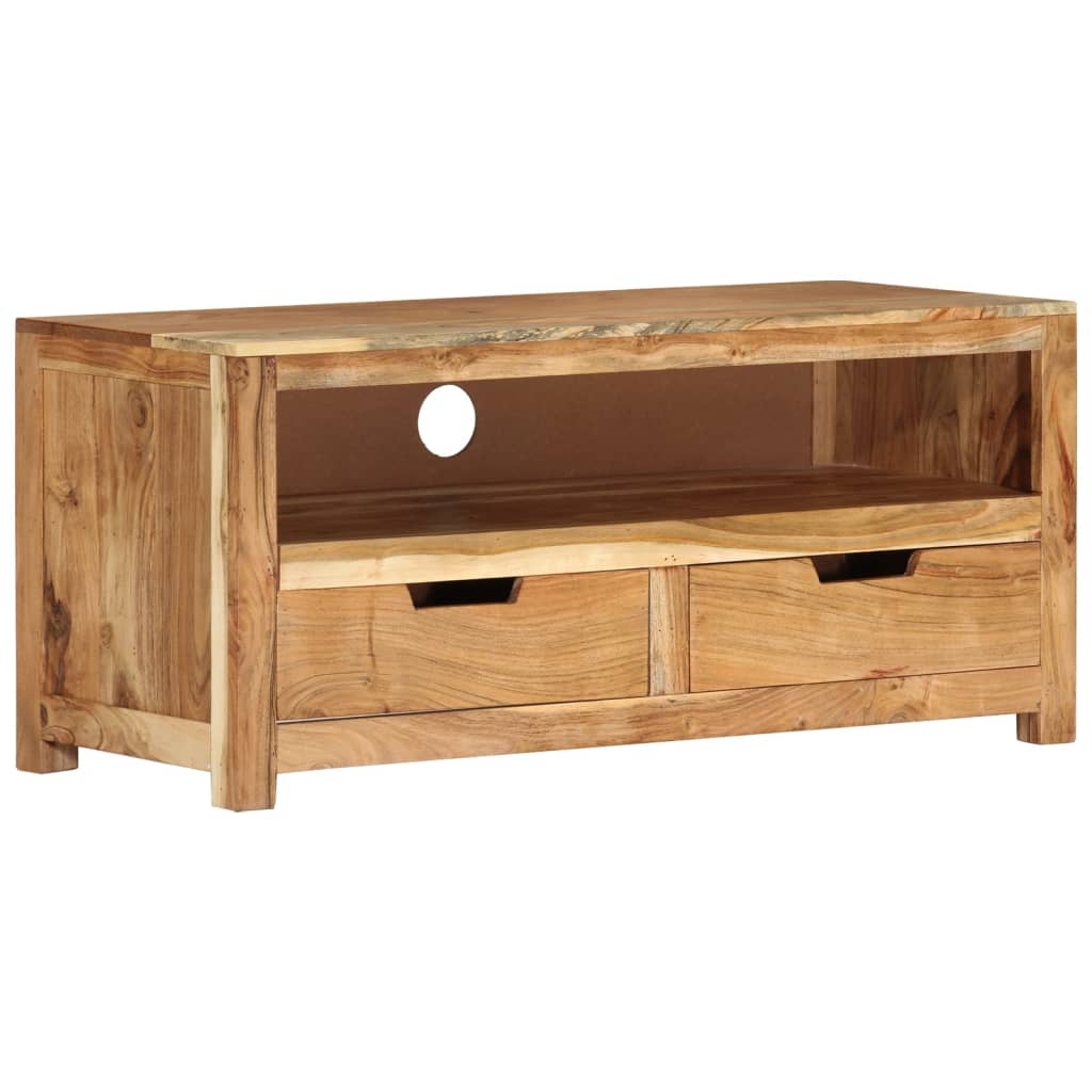 Tv Skříňka 88 X 35 X 40 Cm Masivní Akáciové Dřevo