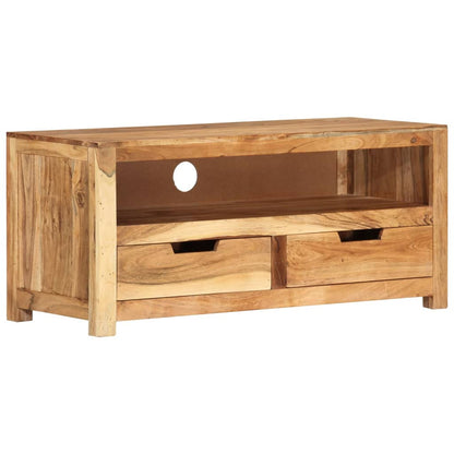 Tv Skříňka 88 X 35 X 40 Cm Masivní Akáciové Dřevo