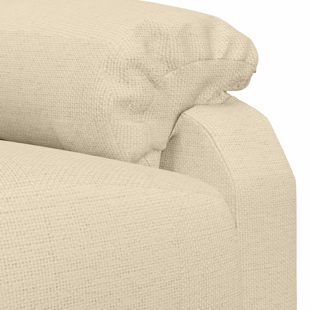 Polohovací Křeslo Krémové Textil