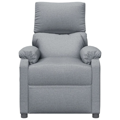 Polohovací Křeslo Světle Šedé Textil