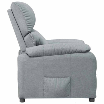 Polohovací Křeslo Světle Šedé Textil