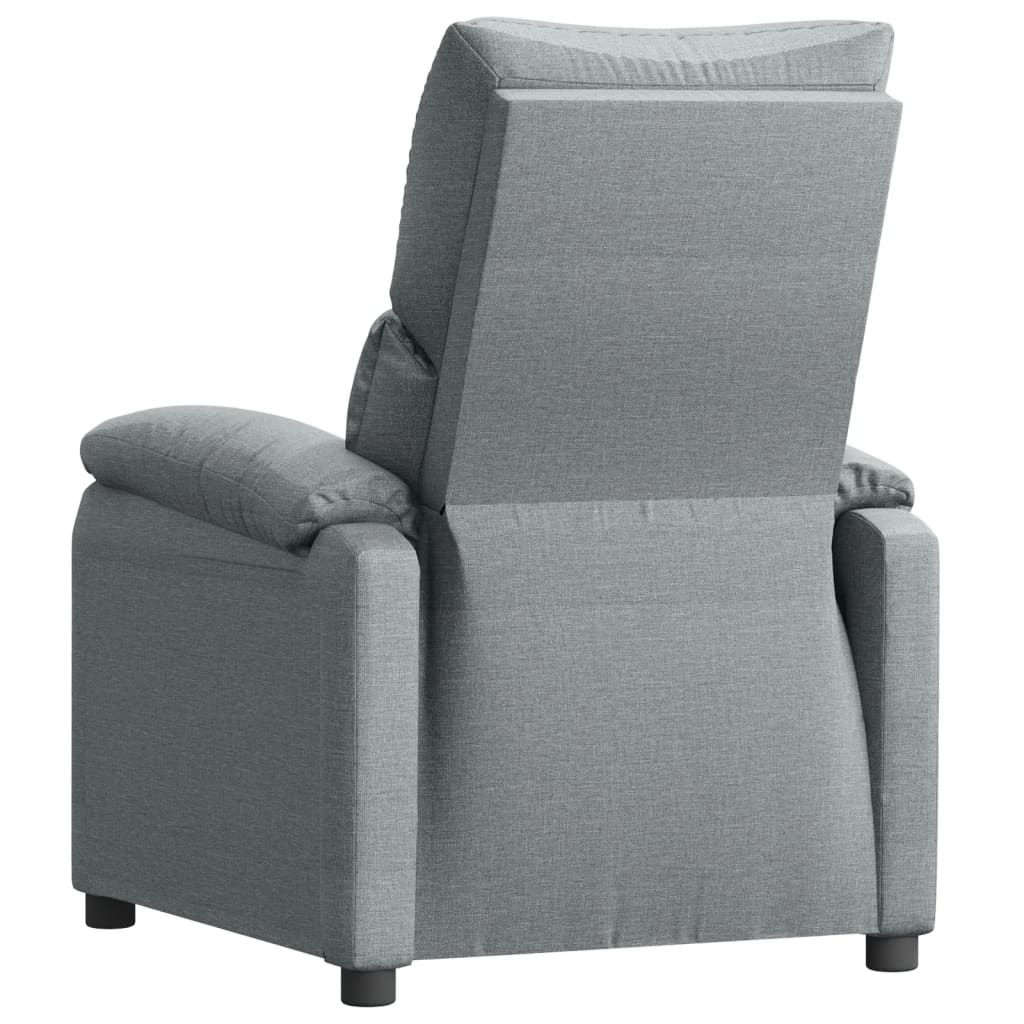 Polohovací Křeslo Světle Šedé Textil