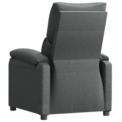 Polohovací Křeslo Tmavě Šedé Textil