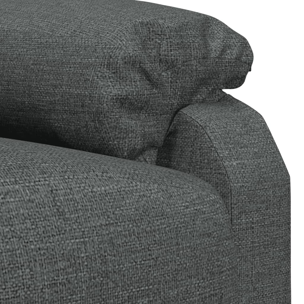 Polohovací Křeslo Tmavě Šedé Textil
