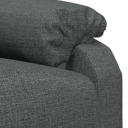 Polohovací Křeslo Tmavě Šedé Textil
