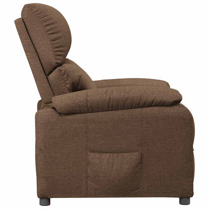 Polohovací Křeslo Hnědé Textil