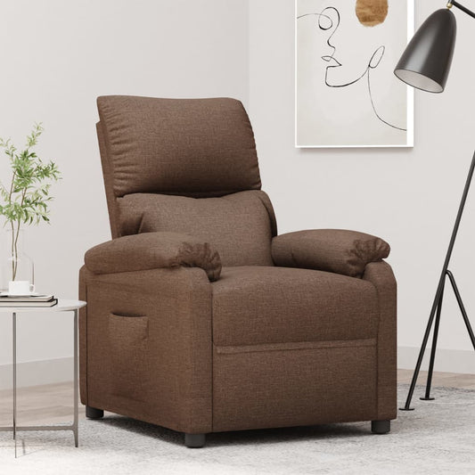Polohovací Křeslo Hnědé Textil