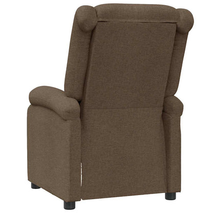 Polohovací Křeslo Hnědé Textil