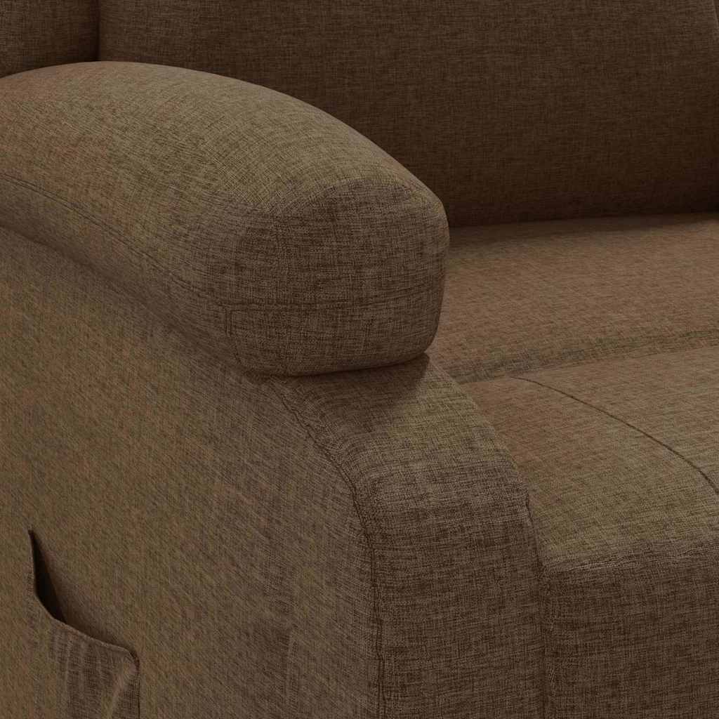Polohovací Křeslo Hnědé Textil