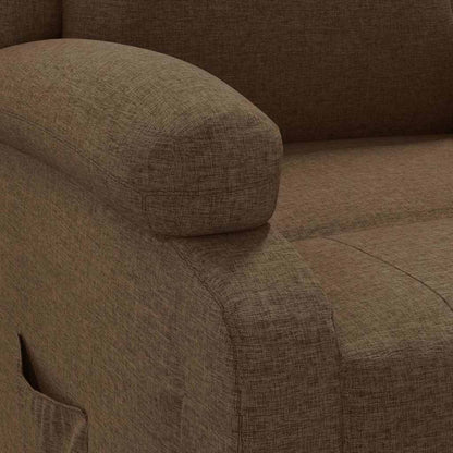 Polohovací Křeslo Hnědé Textil
