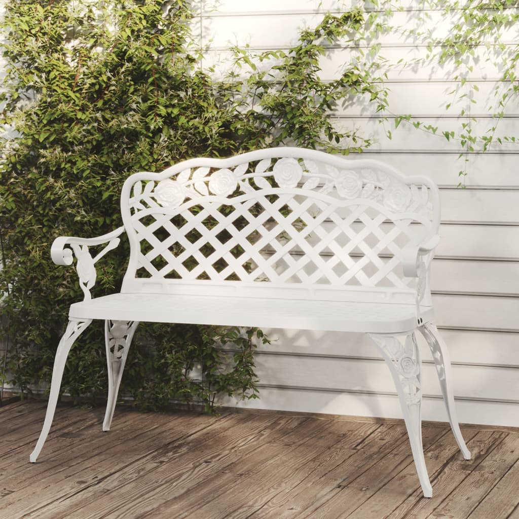 Zahradní Lavice 108 Cm Litý Hliník Černá