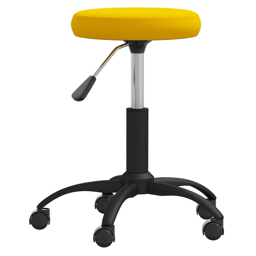 Masážní Stolička Samet Hořčicově Žlutá