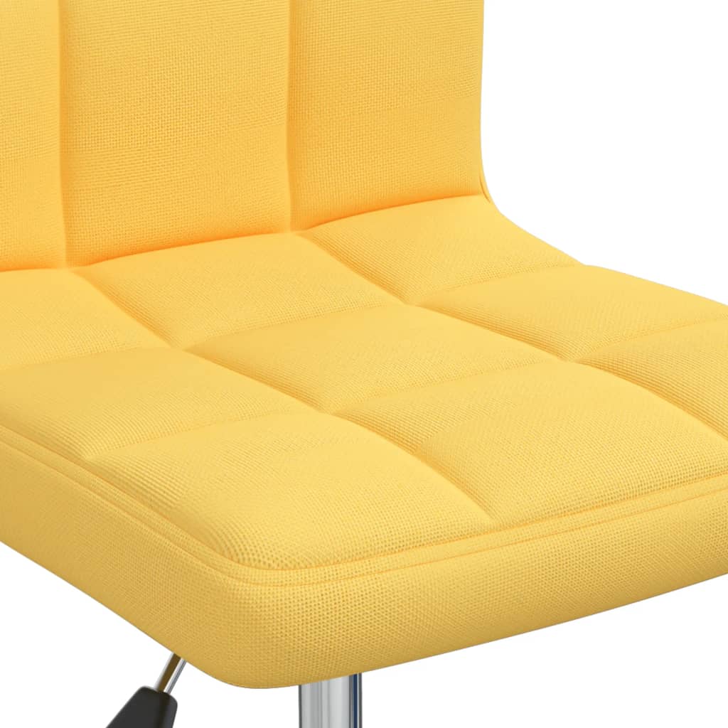 Otočná Jídelní Židle Hořčicově Žlutá Textil