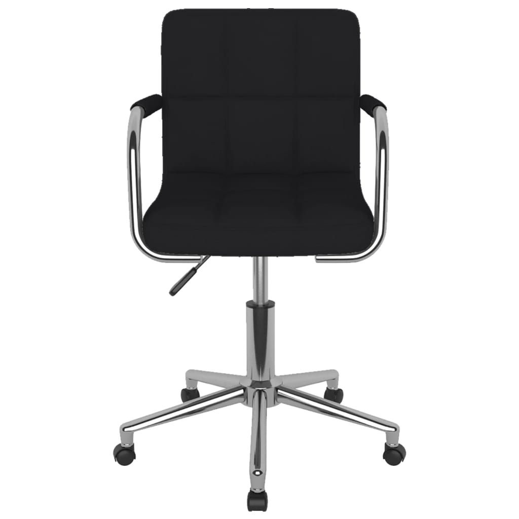 Otočná Jídelní Židle Černá Textil