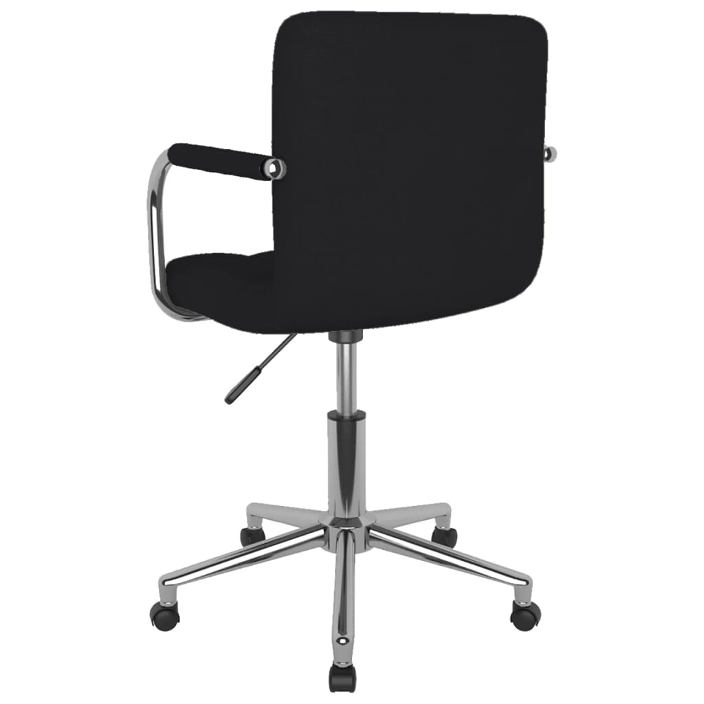Otočná Jídelní Židle Černá Textil