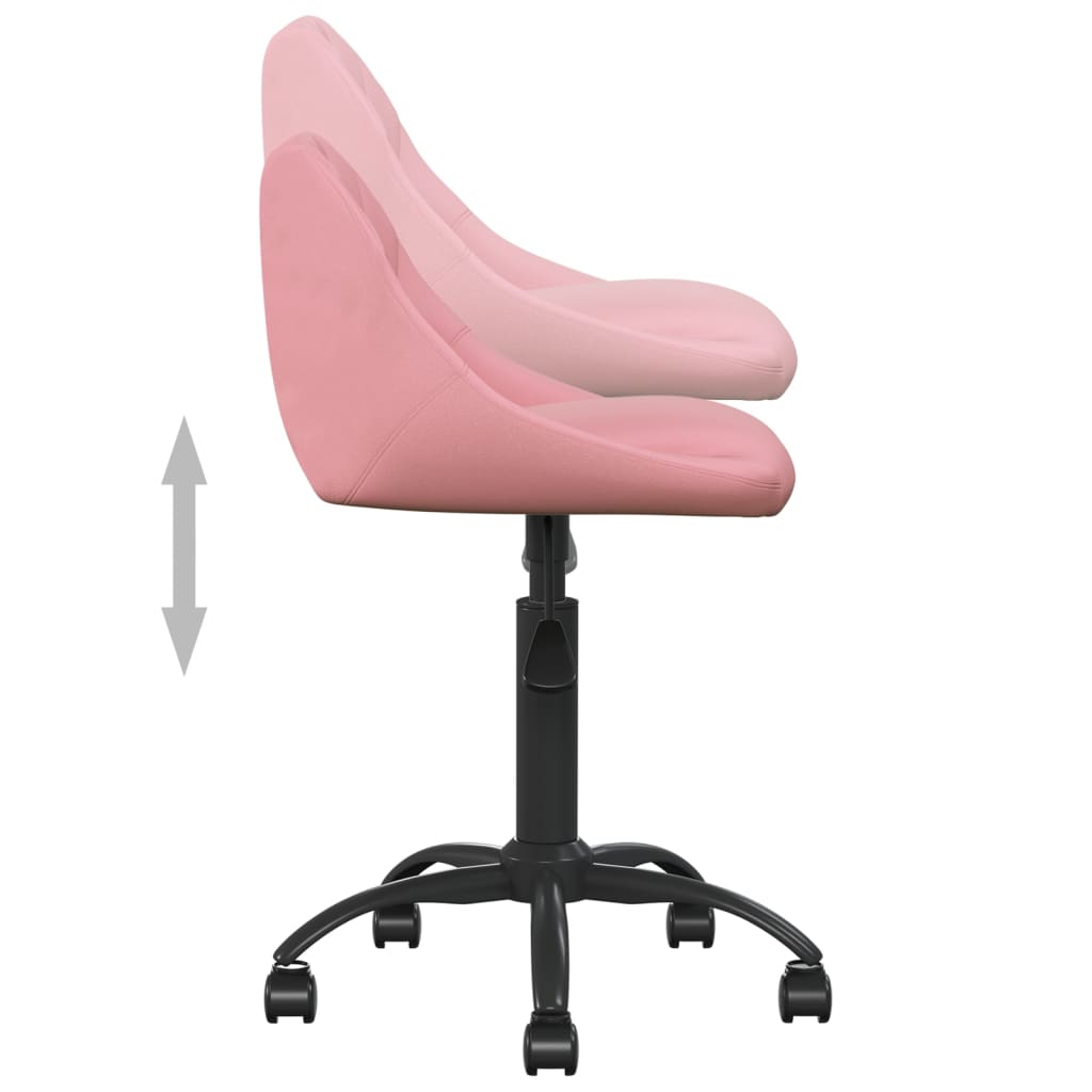 Kancelářská Židle Růžová Samet